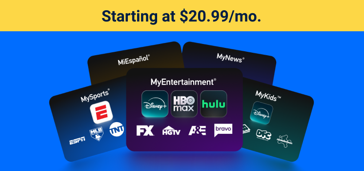 Genre Packs staring at $19.99 include MySports, MyEntertainment, MyNews, MyKids, MiEspanol.