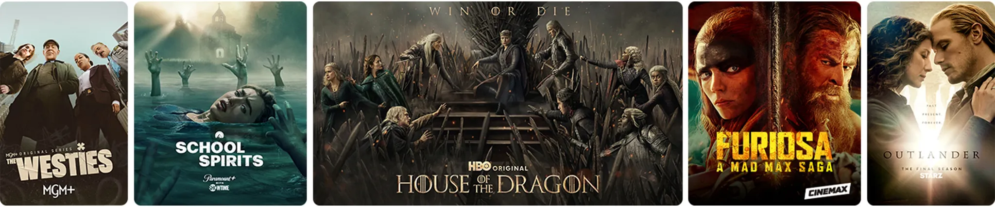 Featured Premium Channel Add On Show Titles: FROM, School Spirits, Hacks, Furiosa, Outlander